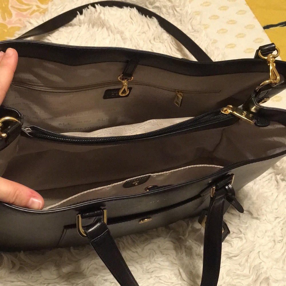 Ralph Lauren Leather Work Tote - Picture 3 of 5